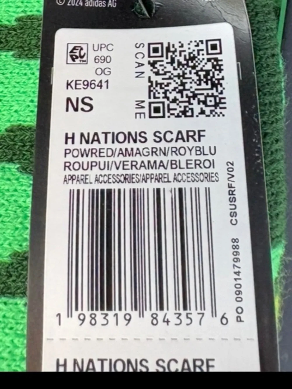 2026 World Cup Nations Soccer Scarf NWT